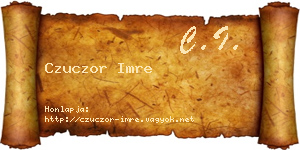 Czuczor Imre névjegykártya
